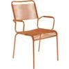 Schaffner Spaghettistuhl Rigi mit Armlehne terracotta