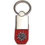 Schlüsselanhänger Band rot Edelweiss
