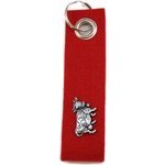 Schlüsselband Filz rot Kuh