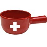Mini-Caquelon CH aus Keramik rot 11cm