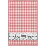 Alpaufzug Küchentuch rot