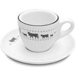Alpaufzug Espresso Tasse mit Untertasse matt