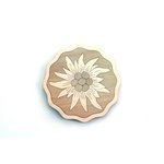 Glasuntersetzer Holz 4er Set Edelweiss