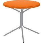 PIX Tisch 60 cm orange-alusilber
