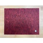 Tischset Filz rubinrot meliert weißes Kreuz