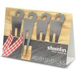 Apero-Picks Steinbock Chromstahl 4er Set