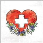 Servietten Schweizer Herz 20 Stück