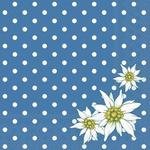 Servietten Edelweiss blau 20 Stück