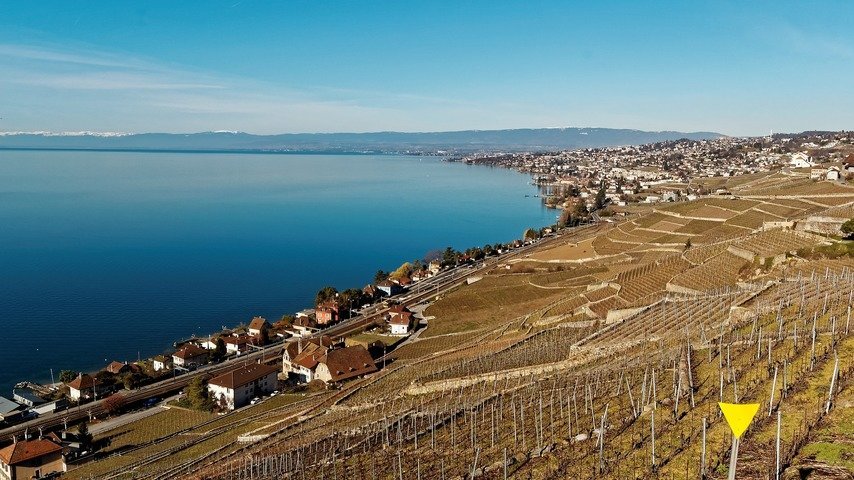 Die malerische Stadt Lausanne 