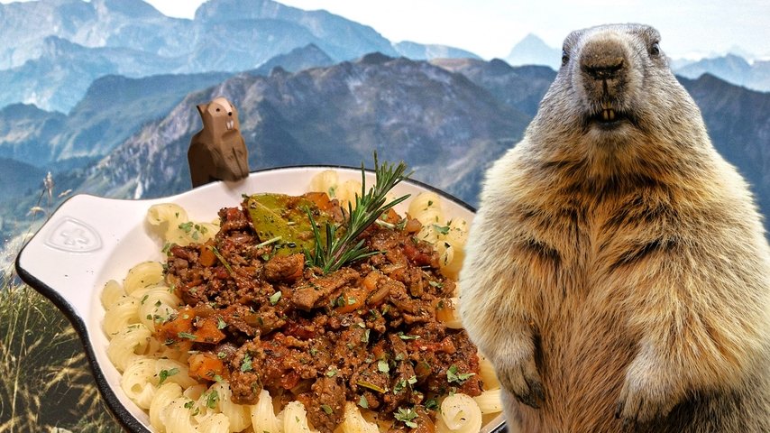 Zum Murmeltiertag: «Murmeli-Ghackets mit Hörnli» - (mit Rezept, ohne Murmeli)